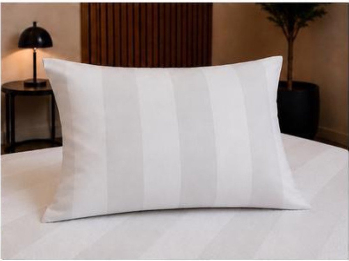 Linge de maison Jacquard Rayure Large Blanc – Image 3