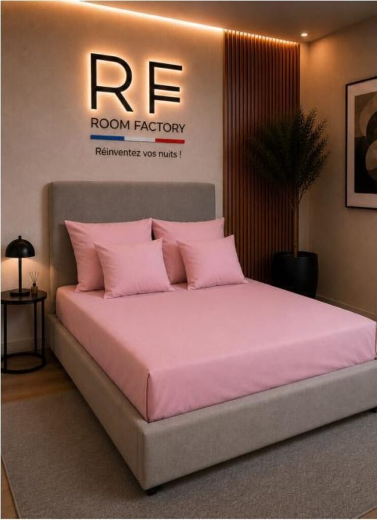 Linge de maison Uni Rose Clair