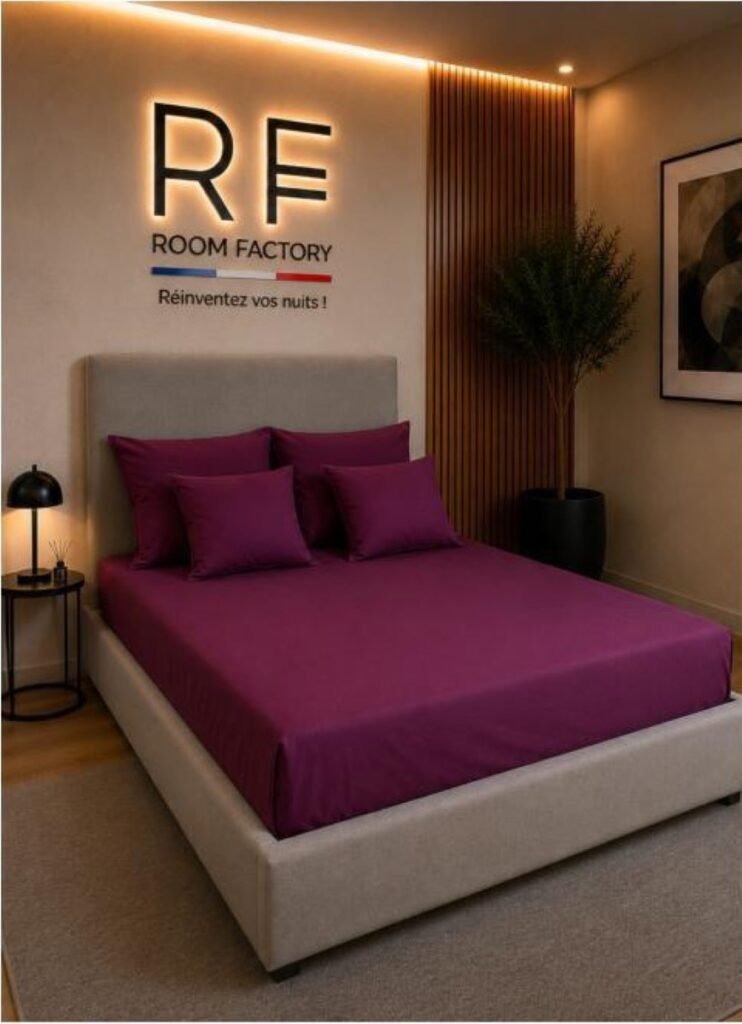 Linge de maison Uni Aubergine