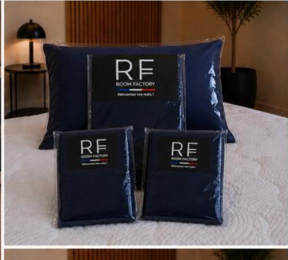 Linge de maison Uni Bleu Marine – Image 2