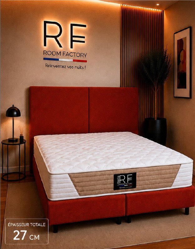 Matelas NOUNE 27 cm 7 cm – Mémoire de forme & cœur mousse D28 Confort ferme