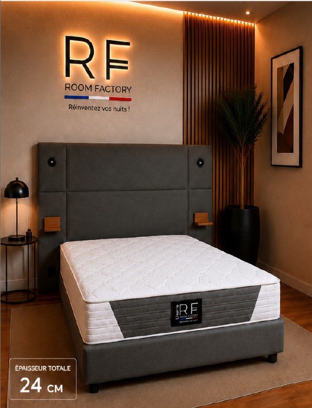 Matelas PAULA 24 cm – Ressorts ensachés & mémoire de forme Confort équilibré